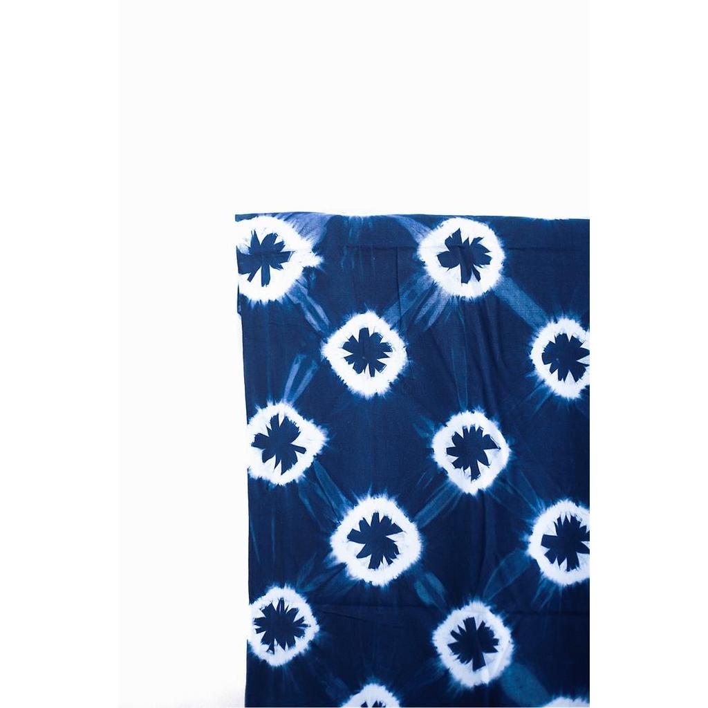 (COD) TINCTORI - KAIN LEMBARAN SHIBORI KANOKO JUMPUTAN BIRU INDIGO
