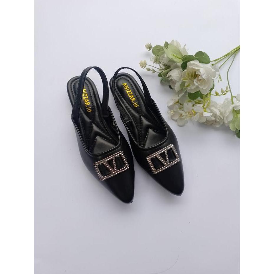 [Voucher] Anizzar.id_sepatu flat shoes wanita sepatu flat tali belakang Kasual