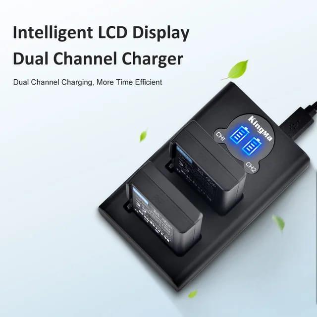 Kingma En-El9 /En-El9A Battery For Nikon D40, D40X, D60, D3000, D5000 Etc With Lcd Dual Slot Charger