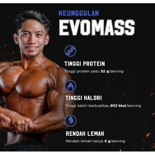 Promo Evolene Evomass 2 Lb Lbs 912 Gram Mass Gainer Original