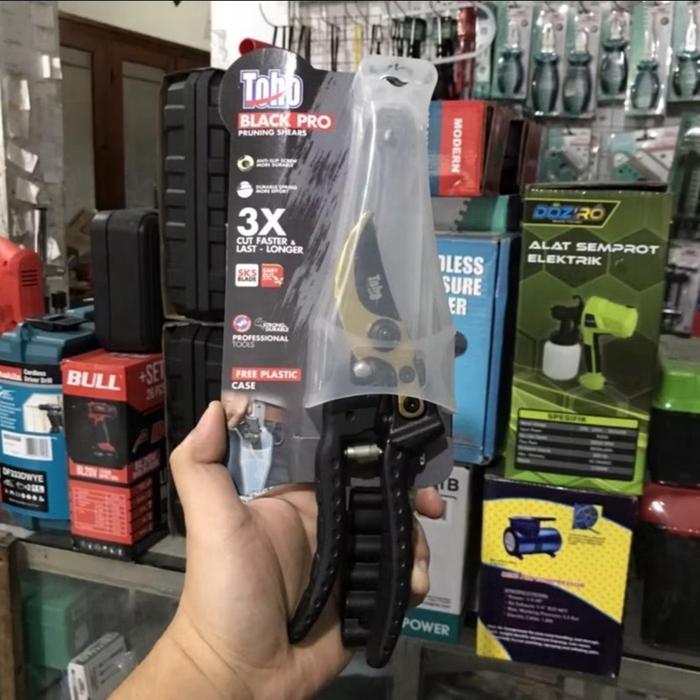 Gunting Dahan Black TOHO / Toho Gunting Dahan Black Pro Pruning Shears Cut Faster Free Plastic