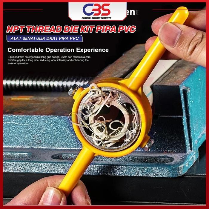 New- Alat Senai Pipa Mata Senai Pipa Drat Pvc Die Pvc Kit Pipe Threader Pipe Thread Maker Hand Die