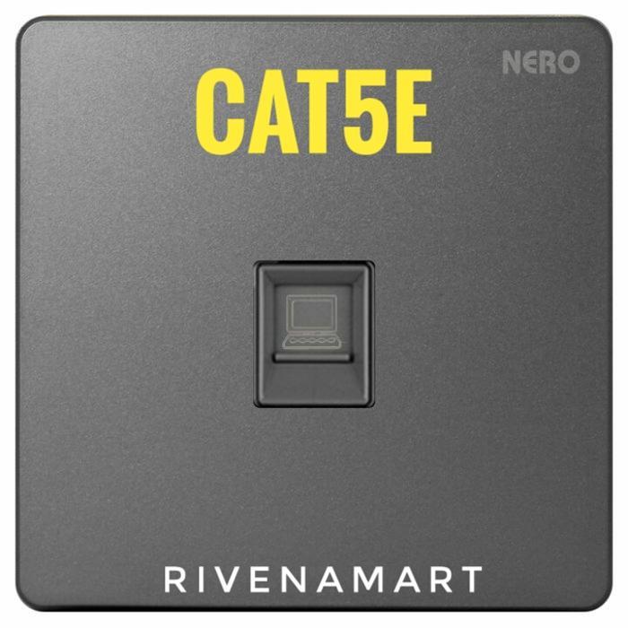 TRIKTRIK- Nero Casa X2 Grey Saklar Internet Data Outlet Cat5E X2Pc-Gr