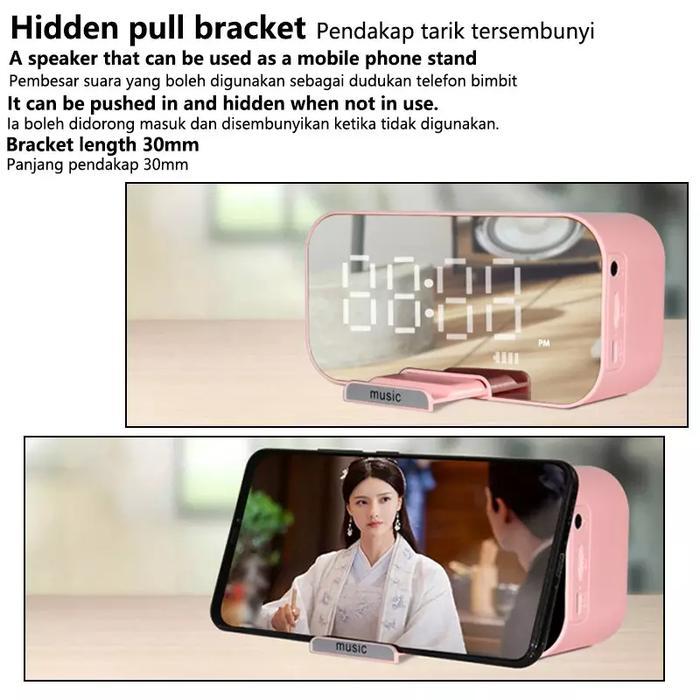 New- Digital Clock with Bluetooth Speaker Alarm / Jam Digital Bluetooth