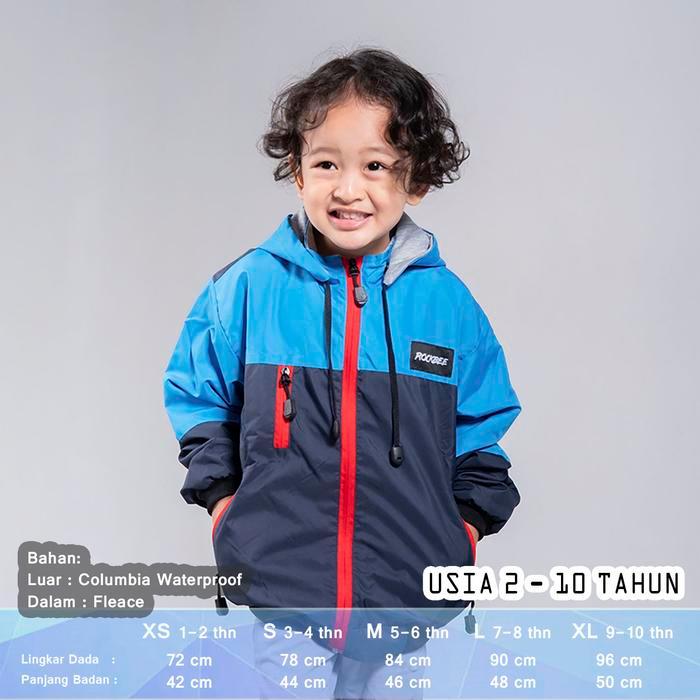 Promo Rock Bee Jaket Anak Parasut Tebal Warna Keren Bahan Columbia Waterproof Hangat Tahan Angin