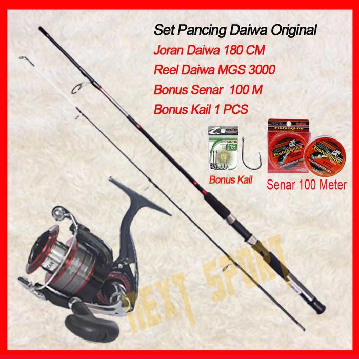 Set Pancing Daiwa Mgs Joran Daiwa Jupiter 180Cm Asli Original -Gratisongkir