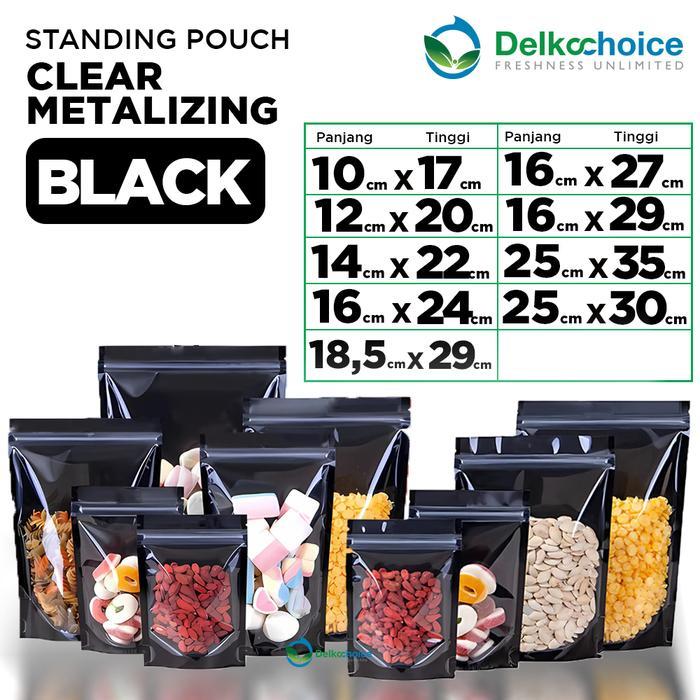 STANDING POUCH KOMBINASI PLASTIK TRANSPARAN ALUMUNIUM FOIL 12X20