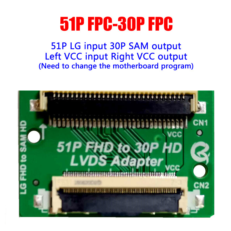 51 Pin Fhd To 30 Pin Hd Ds Adapter Board Ffc Fpc Ds Converter Connector For Lg Sam Transfer Vcc Left