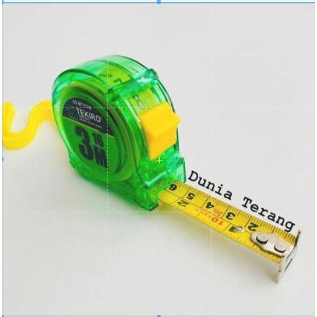 Meteran Rol TEKIRO 3 m 5 m 7.5 m 10 m TRANSPARAN Hijau ABS Meteran TEKIRO 3m 5m 7.5m 10m Measurement