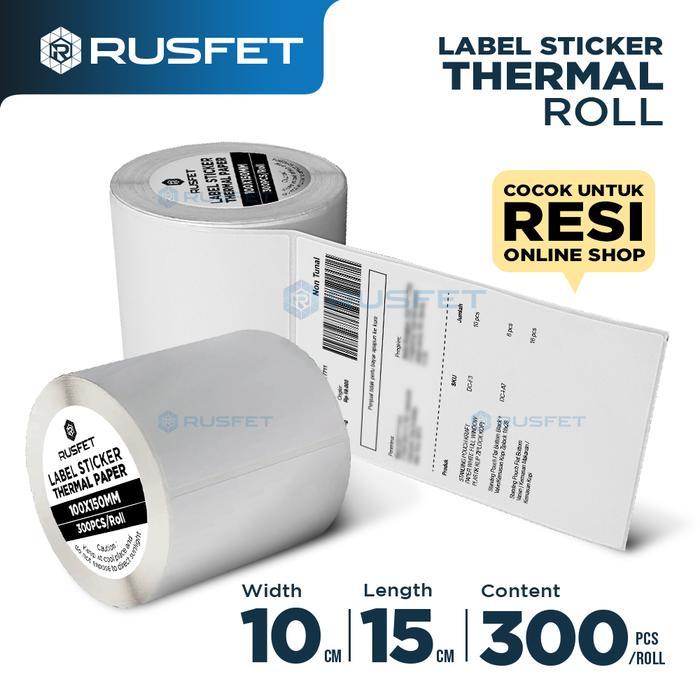 ptbtr- Stiker Thermal Label Barcode/Label Resi Thermal 100 X 150Mm