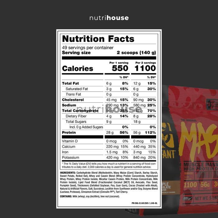 Promo Mutant Mass 15Lb Mass Gainer Mutant Ready