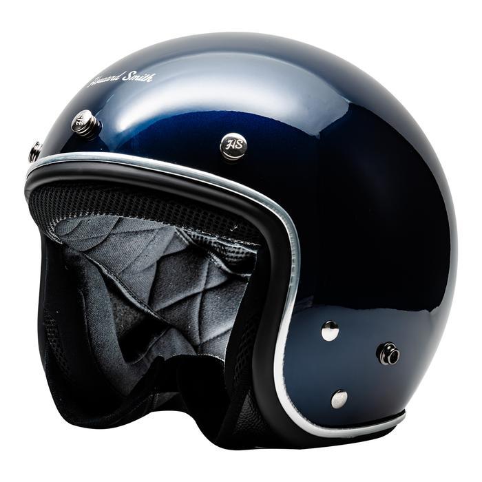 Howard Smith Master Retro Helm Half Face - Midnight Blue