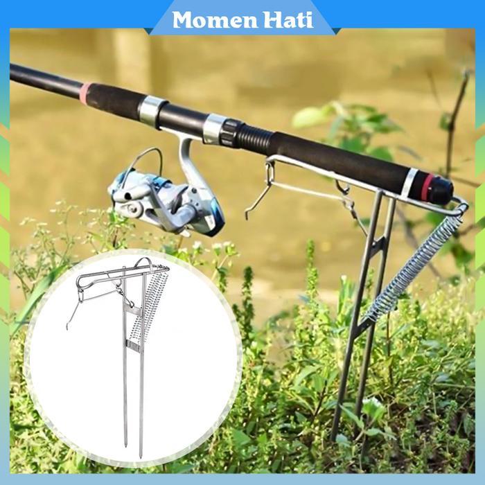 Penyangga Joran Pancing Otomatis Stainless Cagak Joran Pancing Stand Joran Pancing