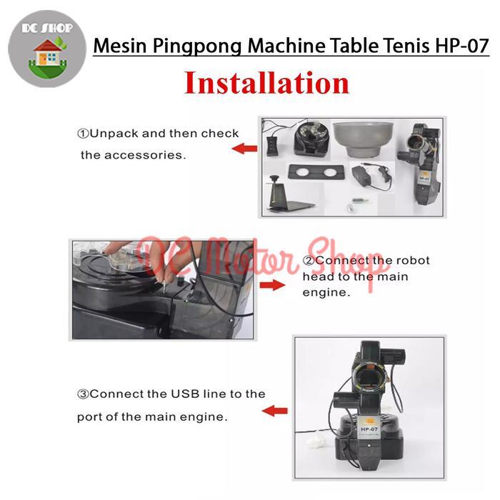 Mesin Robot Pingpong Tenis Meja Huipang Hp-07 Bola Ping Pong Latihan