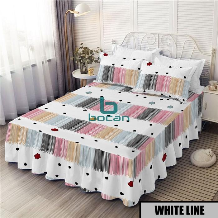 Sprei Rumbai Homemade Ukuran 180x200 & 160x200 / Sprei Rumbai Bahan Katun Motif Bunga Aesthetic