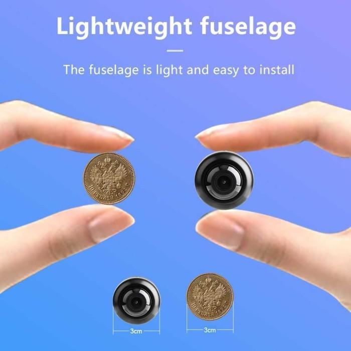 Cctv Super Mini 3Cm Wifi Full Hd 1080P Night Vision Online App Sensor Gerak 360 Support Microsd