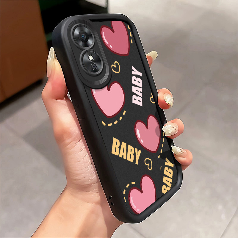 Casing Hp OPPO A17 OPPO A17K Case Casing Graffiti Cinta pola Kasus HP Tangga Langit Mewah Silikon So