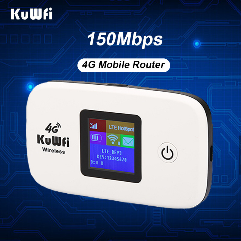 Kuwfi Unlocked Router 150Mbps Outdoor Mobile 4G Lte Router Mini-Size