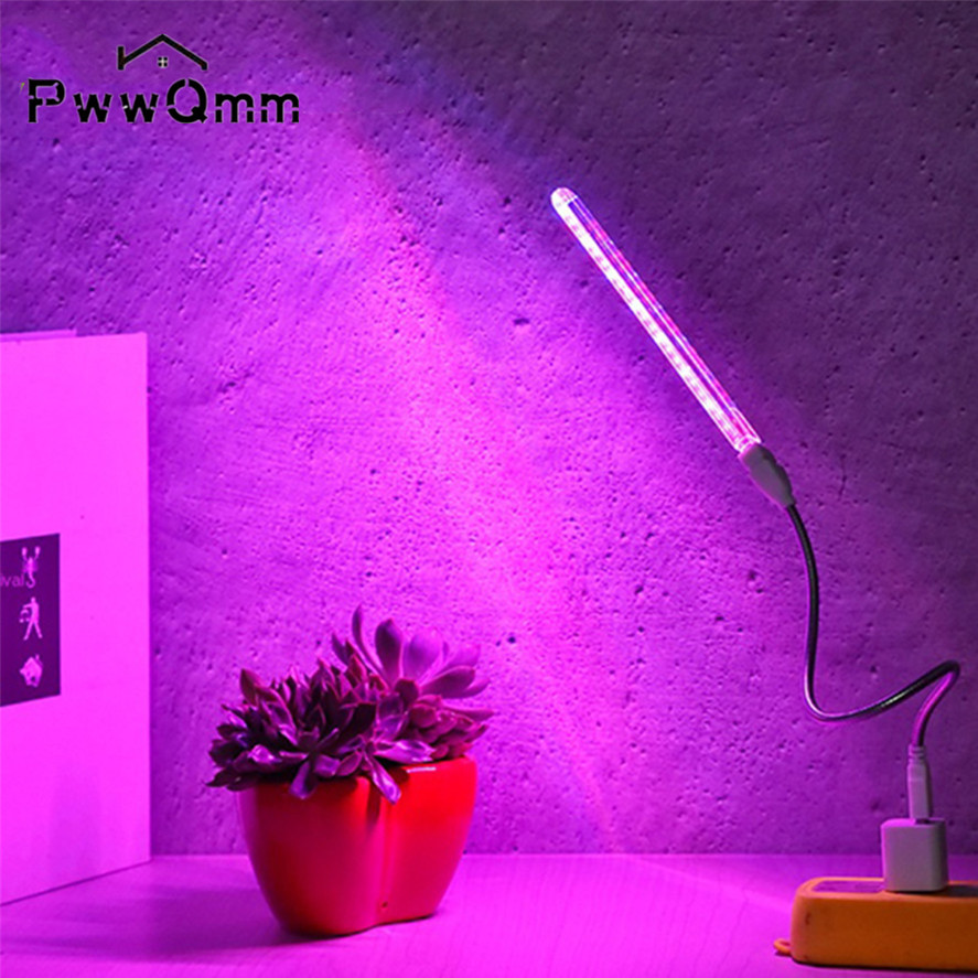 Pwwqmm Led Plant Grow Lamp Usb Full Spectrum Light Flexible Led Growth Light Phyto Lamp Flower