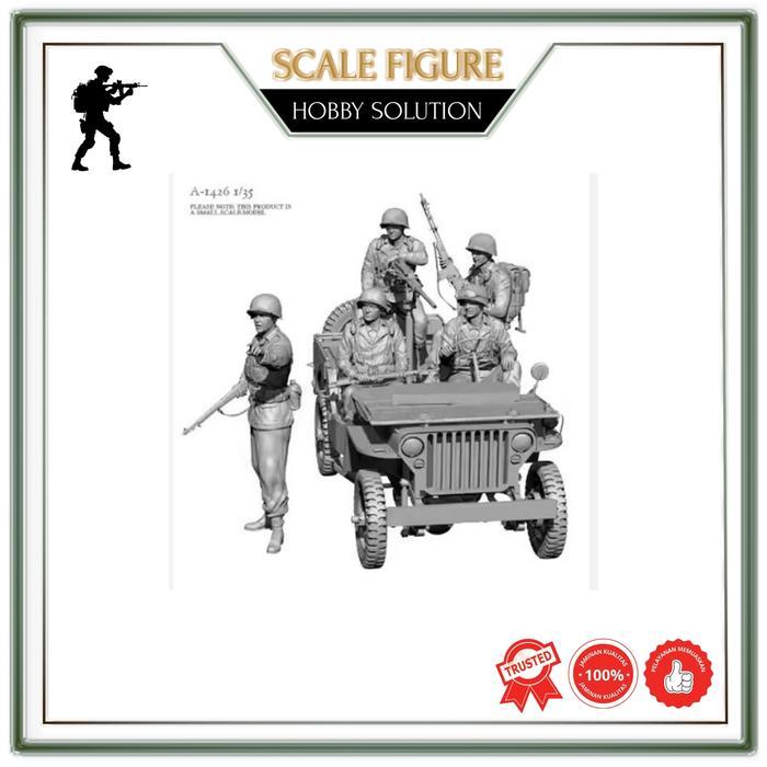 1/35 Resin Figure Wwii Us Army Infantry And Military Police 5Pc A-1426