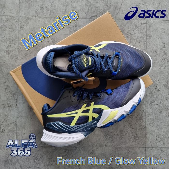 Sepatu Voli Asics Metarise French Blue/Glow Yellow