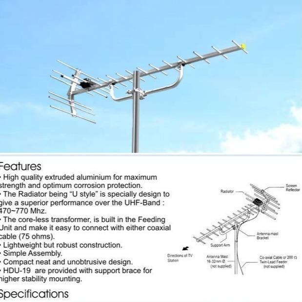 ID ANTENA DIGITAL/ANTENA LUAR DIGITAL PF HD-U19 - ORIGINAL PF
