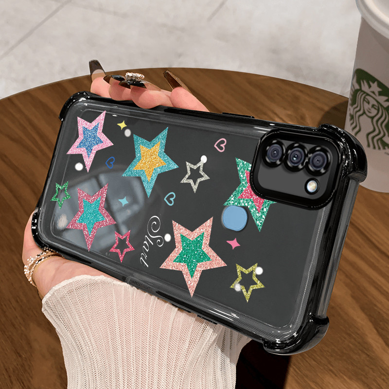 Casing Hp untuk Samsung A11 M11 Case Bintang Glitter Premium Anti Crack Electroplating Kasing Cesing