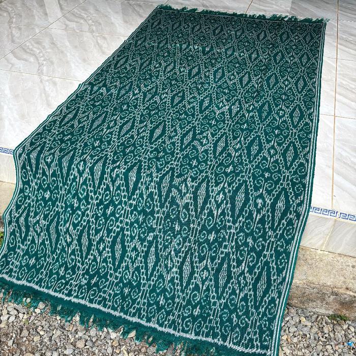 Kain Tenun Blanket Premium - Kain Tenun Motif Sintang Hijau