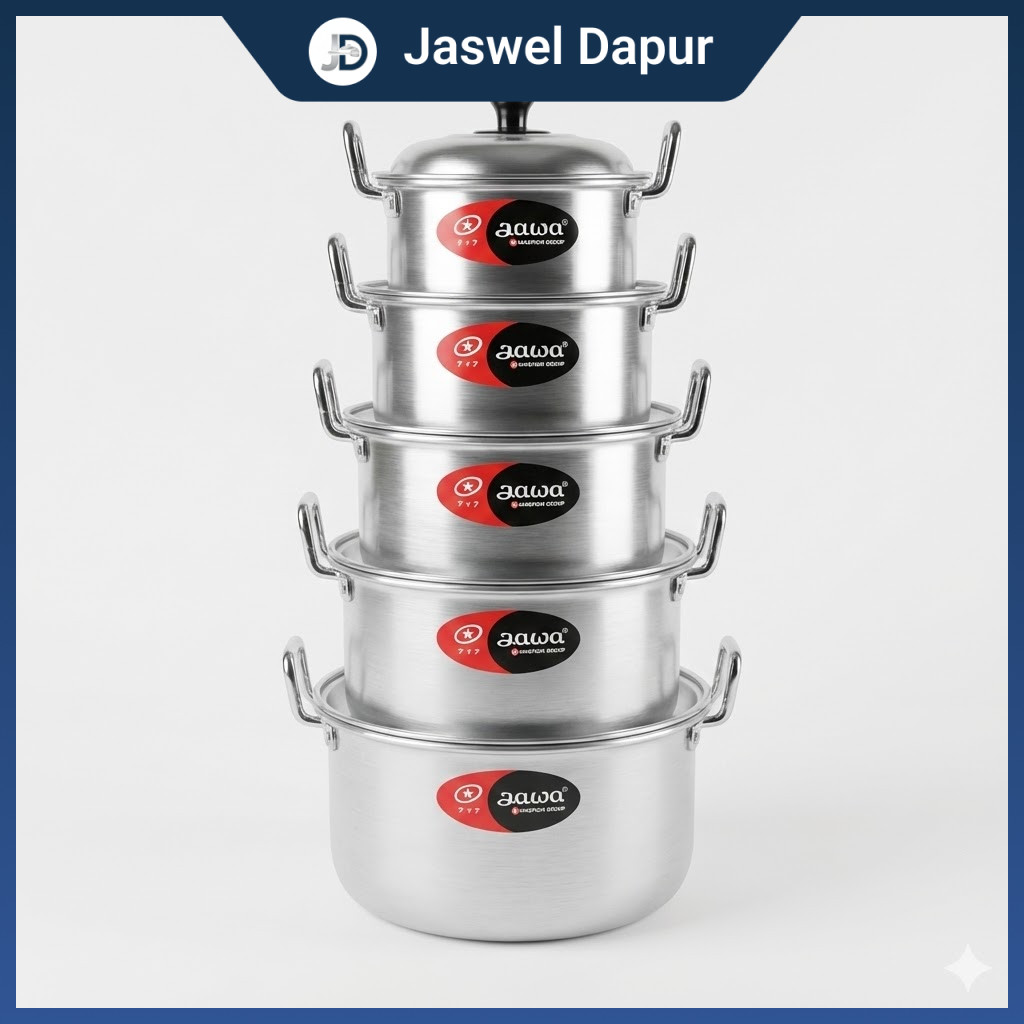 Panci Set 5 Pcs Jawa Maspion - Panci Dapur Susun Serbaguna Hemat Tempat