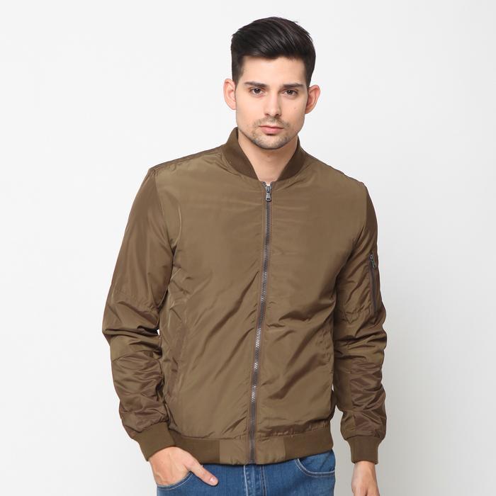 Emba Classic - Bertucio Jaket Bomber Pria Material Nylon Regular Fit Casual Parasut