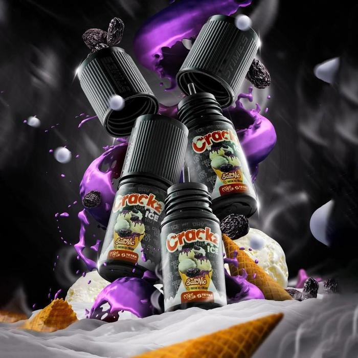CRACKZ ICE V2 RAISIN ICE CREAM 30ML 25MG BY TETRA