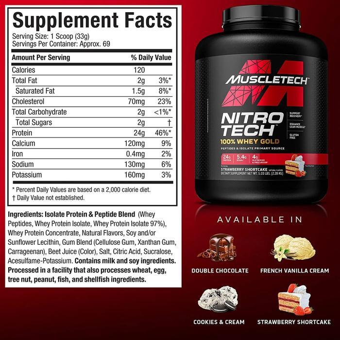 swme- Muscletech Nitro Tech Whey Gold 5 Lbs / Susu Protein Import Muscle Nitrotech Isolate