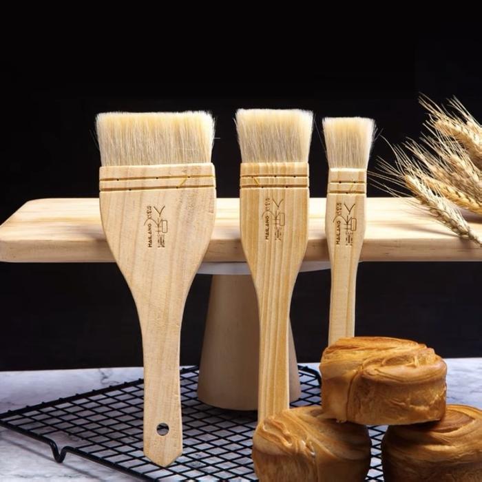 (Cki) Kuas Olesan Nastar Kuas Olesan Loyang Kuas Kue Kuas Bulu Domba Premium Food Grade Size S / M /