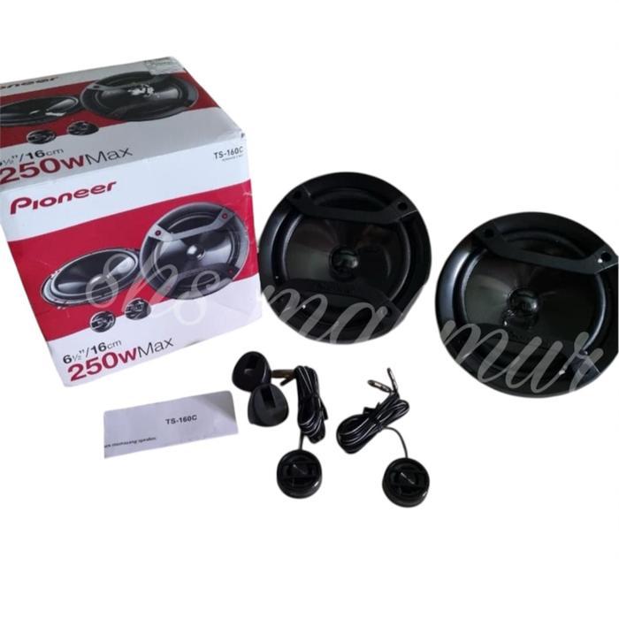Pioneer Speaker Mobil TS-160 Split 2 Way 250W Max 158mm Woofer 30Watt Output Daya Jernih Audio Mobil