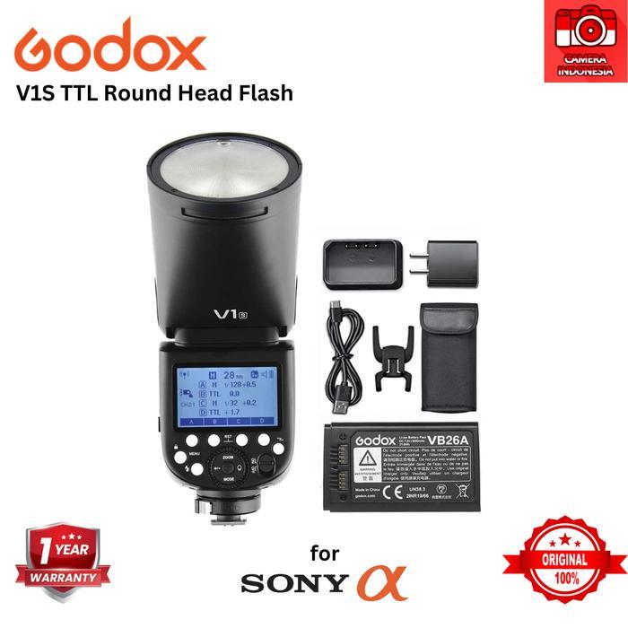 BISA SPK Godox V1-S TTL Round Head Flash for Sony Camera V1S V1