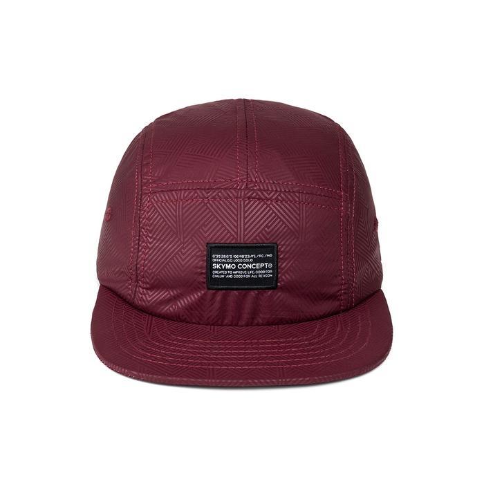 05kq- Skymo Apparel Caps Linear Maroon Topi Skena