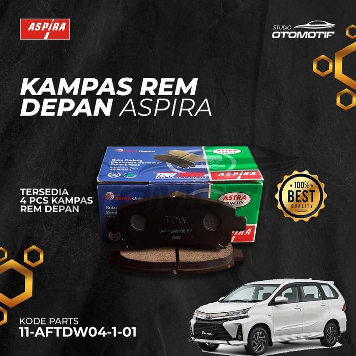 Kampas Rem Depan Avanza Xenia Veloz 2004-2021 Tdw Ori 04-1-01 Brakepad