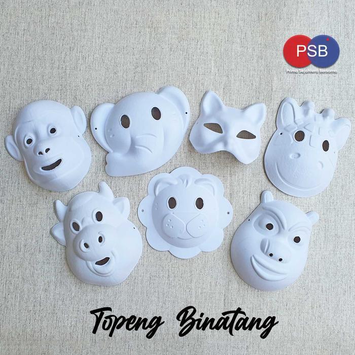 Topeng Lukis Wajah Binatang / Topeng Polos / Face Mask