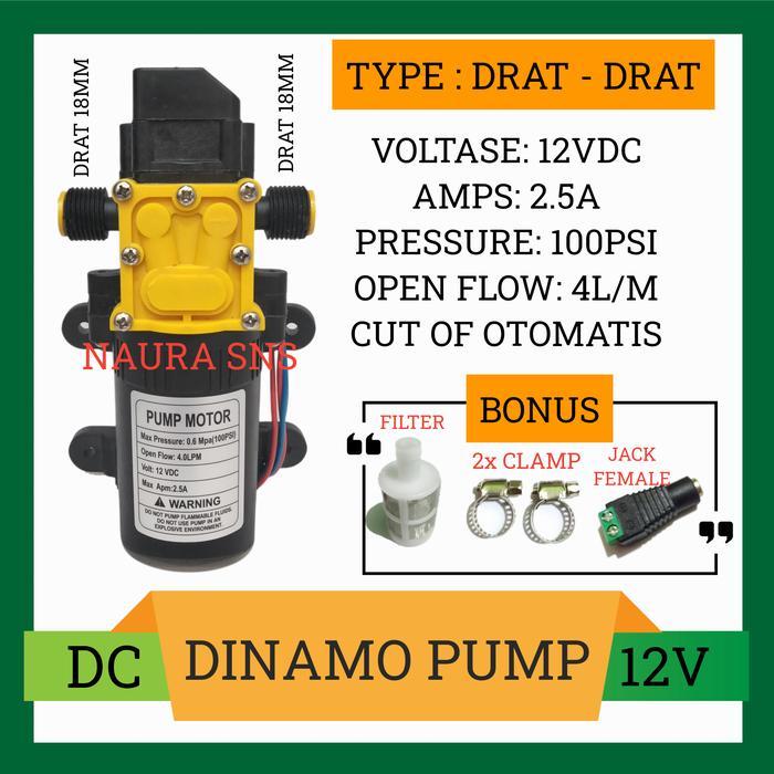 DINAMO PUMP 12V 100 PSI / POMPA AIR DC 12V SPRAYER ELEKTRIK D/D