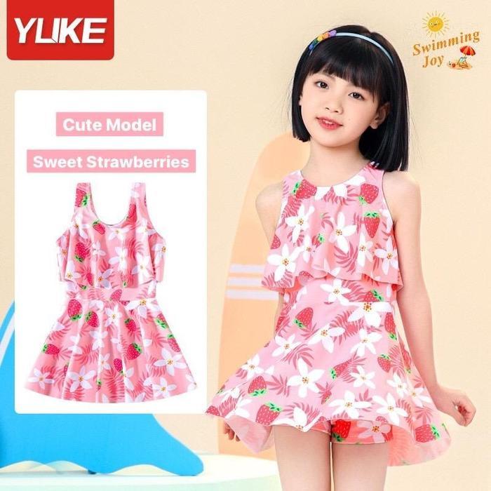 pscgz5- Baju Renang Anak Perempuan Sampai Remaja Lucu Two Pieces Strawberries