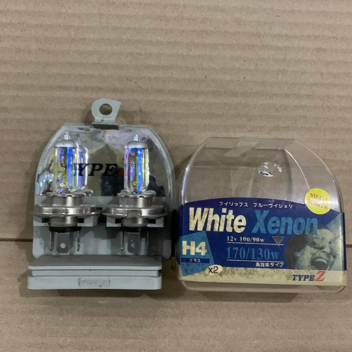 Set Lampu Halogen H4 Warna Kuning Xenon 12 Volt 100/90 Watt Type Z