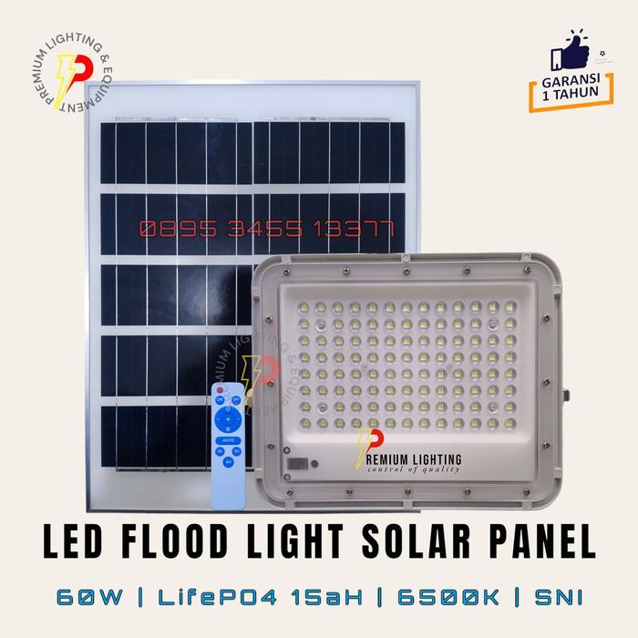 Lampu LED 60W sorot solar panel tenaga surya 60 watt Putih