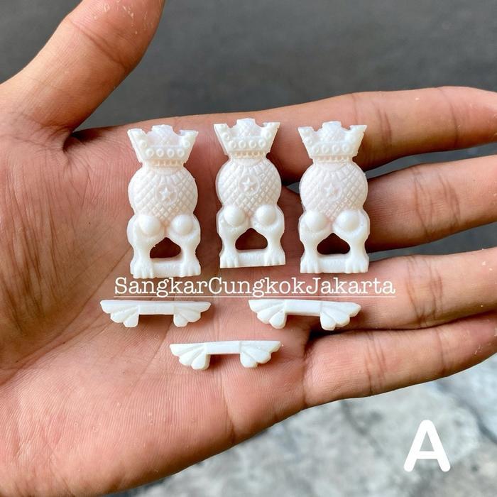 Rumah Klem Set Atas Bawah Ukir Sangkar Cungkok Pleci Bahan Resin