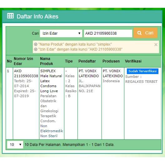 HORLIQUID- Kondom Simplex Long Love Natural Male - Isi 12