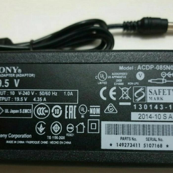ID ADAPTOR TV SONY LCD LED BRAVIA KLV-32EX330 KLV-32BX320 19,5V 4,35A NEW