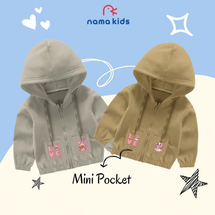 Promo Jaket Anak Jacket Zipper Pocket Anak Bayi Sweater Anak Sablon Karakter Hewan Animal Sweater