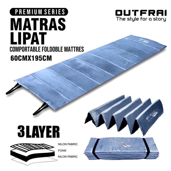 Matras Foam Lipat 3 Layers Matras Camping Alas Tidur Outdoor Tebal Outfrai