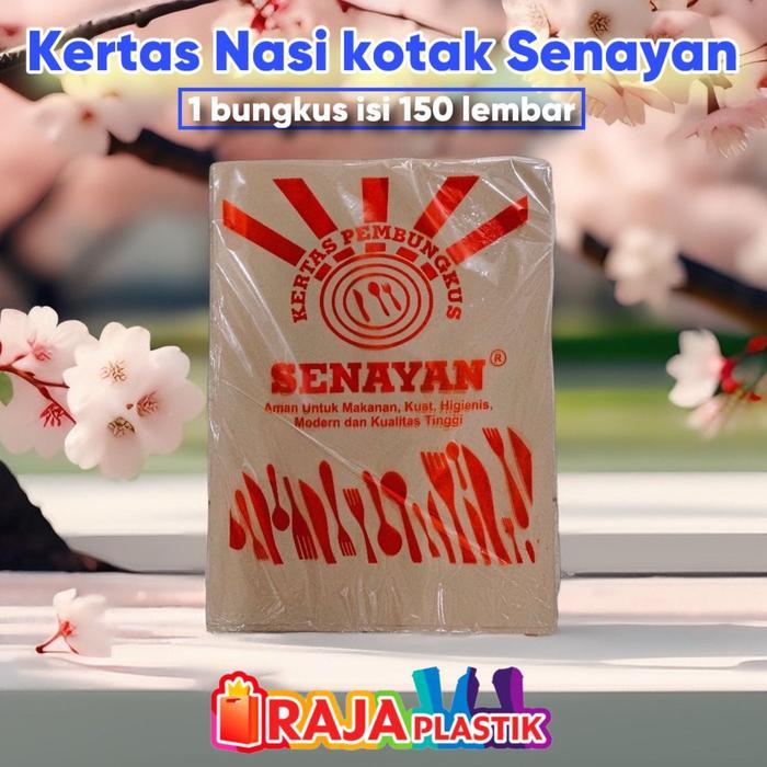 Kertas Nasi warna Coklat Kotak / Kertas Nasi Bungkus Nasi bentuk Kotak