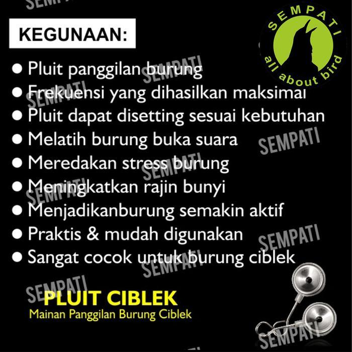Sempati Pluit Ciblek Peluit Mainan Panggilan Burung Kicau Berkicau Gacor