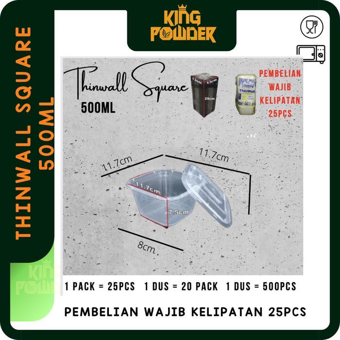 THINWALL KOTAK 500ML THINWALL SQUARE 500ML